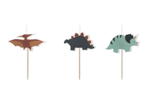 PartyDeco Geburtstagskerzen Dinosaurier | 3 cm - 3 STK. PartyDeco Geburtstagskerzen Dinosaurier | 3 cm - 3 STK. von PartyDeco