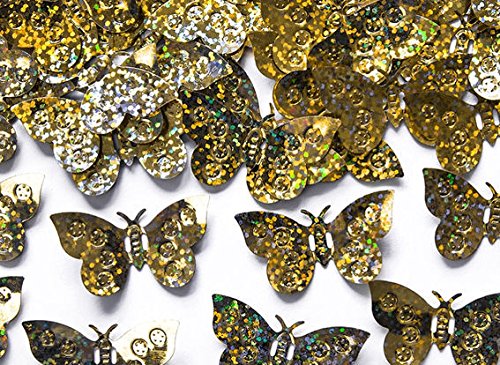 Konfetti Schmetterling gold 15 g Folienkonfetti Streuartikel Schmetterlinge von PartyDeco