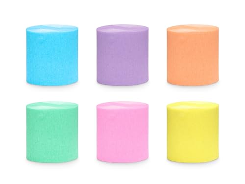 Krepppapier Rollen 5cm x 10m 6er Set - Krepp Papier zum Basteln Dekorieren - Bastelkrepp Kreppbänder Floristenkrepp - Bastelbedarf & Bastelzubehör - Farbmix Pastell Krepppapier Rollen 5cm x 10m 6er Set - Krepp Papier zum Basteln Dekorieren - Bastelkrepp Kreppbänder Floristenkrepp - Bastelbedarf & Bastelzubehör - Farbmix Pastell von PartyDeco