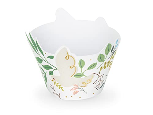 Muffin Förmchen Taube 5x7x6cm Papier 6er Set Muffinförmchen Papierförmchen Backförmchen Muffinform // Muffinförmchen Blumen, 5x7.5x6.5cm, Mix (1 VPE / 6 STK.) von PartyDeco
