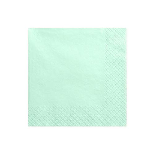 Napkins 3 layers mint 33x33cm (1 pkt / 20 pc.) von PartyDeco