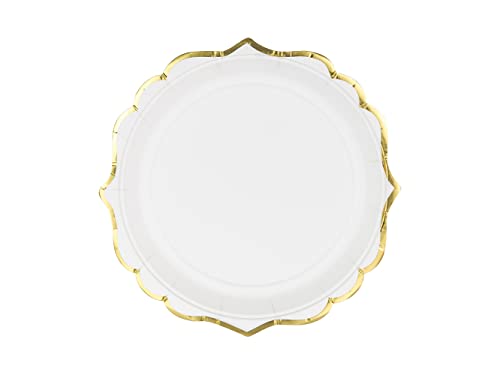 Pappteller Goldkante 18,5cm 6er Set Partyteller Einwegteller Partygeschirr Geburtstag Hochzeit Taufe Pappteller Goldkante 18,5cm 6er Set Partyteller Einwegteller Partygeschirr Geburtstag Hochzeit Taufe von PartyDeco