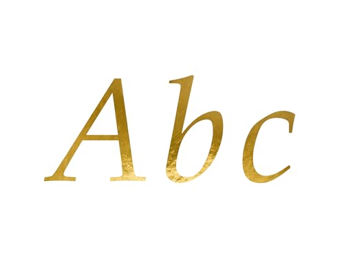 PartyDeco Buchstaben Aufkleber 5 Bögen 143 Buchstaben 25 Zeichen - Sticker zum Beschriften, Basteln und Dekorieren - Gold von PartyDeco
