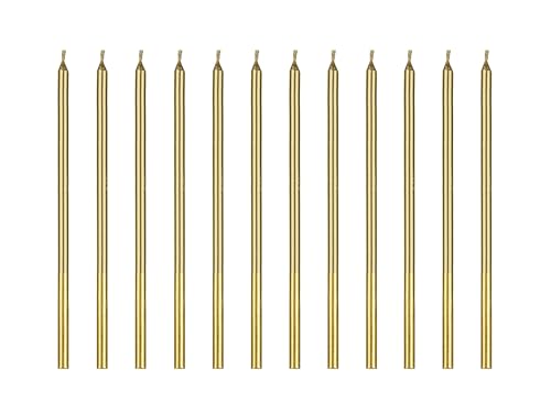 PartyDeco Geburtstagskerzen 14 cm | 12 STK. Glatt Gold PartyDeco Geburtstagskerzen 14 cm | 12 STK. Glatt Gold von PartyDeco