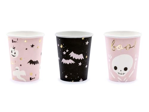 PartyDeco KPP61-EU1 - Becher / Trinkbecher aus Papier - Boo! / Schatz - 220 ml (7.4 oz) - 6 Stk. von PartyDeco