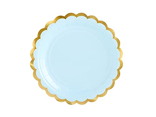 Teller, hellblau, 18cm (1 VPE / 6 Stk.) von PartyDeco