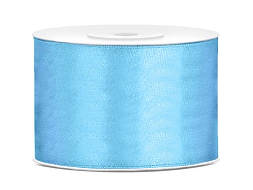 Satinband hellblau, 50 mm, 25 m von PartyDeco