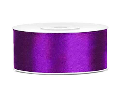 Satinband pflaume, 25 mm, 25 m von PartyDeco