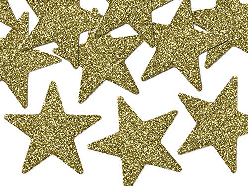 Streudeko Glitter Sterne GOLD, ca. 5 cm, 8 Stück von PartyDeco
