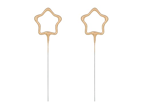 Wunderkerzen Hochzeit Stern 16x5cm 2er Set - Sternspritzer in Sternform für Vintage Hochzeitsdeko Feuerwerk Gold Wunderkerzen Hochzeit Stern 16x5cm 2er Set - Sternspritzer in Sternform für Vintage Hochzeitsdeko Feuerwerk Gold von PartyDeco