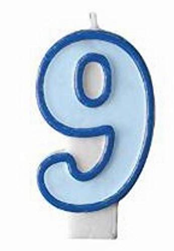 PartyDeco Kerze Nummer 9, hellblau PartyDeco Kerze Nummer 9, hellblau von PartyDeco