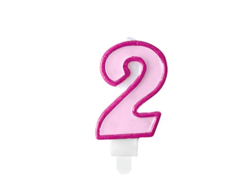Partydeco Kerze Zahl 2, Rosa Partydeco Kerze Zahl 2, Rosa von PartyDeco