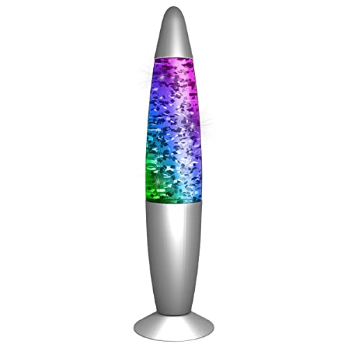 PartyFunLights - Tornado Lampe 24cm RGB Farbwechsel LED Twister Lava Lampe Glitter Nachtlicht Lampe USB 2.0 und Batteriebetrieben von PartyFunLights