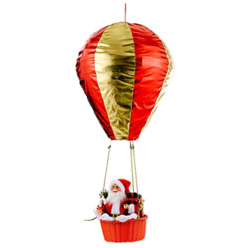 1 x Weihnachtsstimmung Hängedekoration Weihnachtsmann Heißluftballon Ornament für Geschenke von PartyKindom