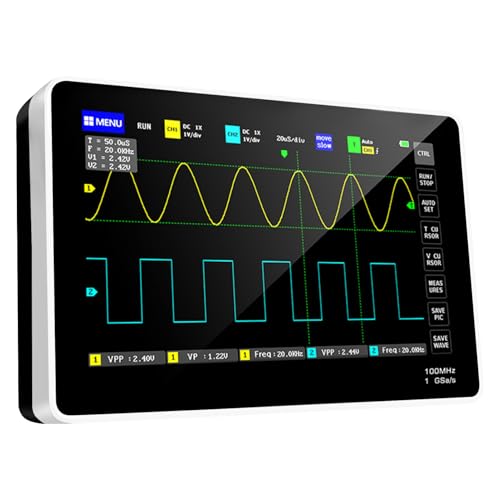 Handheld Digital Oszilloskop 2 Kanal: T4-1013De Digitales Oszilloskop 100 Mhz Bandbreite 1Gsa Abtastrate 7 Großer Touchscreen 1 Gb Speicher Handheld Digital Oszilloskop 2 Kanal: T4-1013De Digitales Oszilloskop 100 Mhz Bandbreite 1Gsa Abtastrate 7 Großer Touchscreen 1 Gb Speicher von PartyKindom