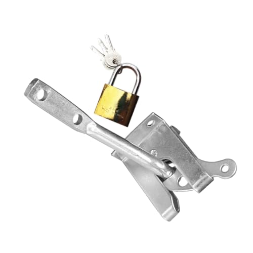 PartyKindom 1 Satz Automatischer Zauntorverschluss Kohlenstoffstahl Sicherer Riegel mit Schloss für Gartentore und Zäune für und Tiergehege PartyKindom 1 Satz Automatischer Zauntorverschluss Kohlenstoffstahl Sicherer Riegel mit Schloss für Gartentore und Zäune für und Tiergehege von PartyKindom