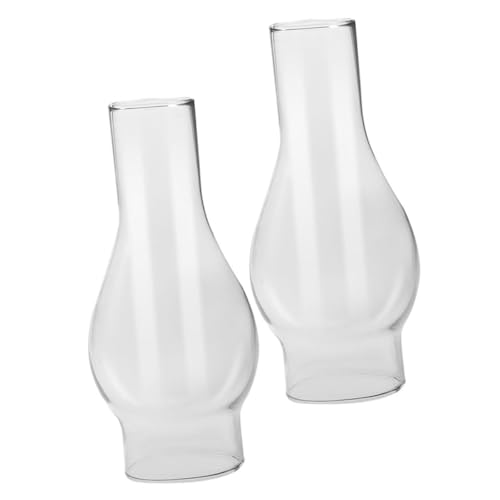 PartyKindom 1 Satz Lampenschirm Retro Weinglas Lampenschirm Kerosinlampenabdeckung Lampenschirm Reinigung Wiederaufladbar Led Öllampenabdeckung Transparente Petroleumlampenabdeckung 2st von PartyKindom