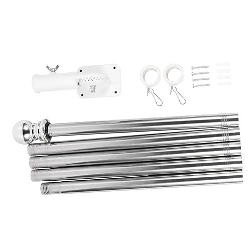 PartyKindom 1 Satz Rotierender Fahnenmast Set mit Wandhalterung Verstellbare Flaggenstange für Garten Balkon und Fahrzeug für Einfache und Aufbewahrung PartyKindom 1 Satz Rotierender Fahnenmast Set mit Wandhalterung Verstellbare Flaggenstange für Garten Balkon und Fahrzeug für Einfache und Aufbewahrung von PartyKindom
