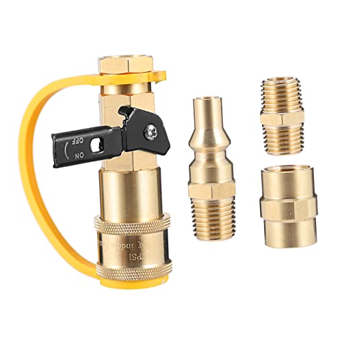PartyKindom 1 Satz Schnellanschlussadapter mit Absperrventil für Propanschläuche Teiliges für Hohe Temperaturen Korrosionsbeständig Hervorragender Dichtheit PartyKindom 1 Satz Schnellanschlussadapter mit Absperrventil für Propanschläuche Teiliges für Hohe Temperaturen Korrosionsbeständig Hervorragender Dichtheit von PartyKindom
