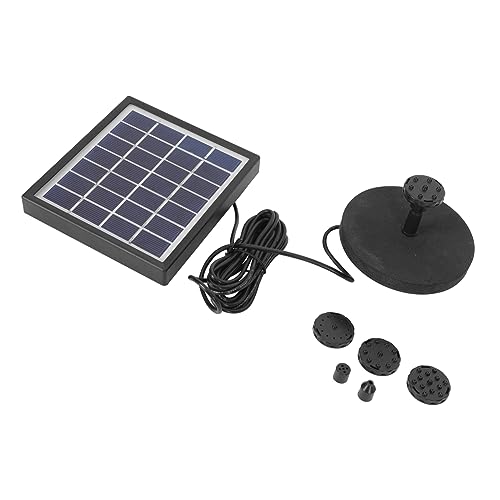PartyKindom 1 Satz Solar Brunnenpumpe mit Sprühköpfen Wasserpumpe für Garten Teich Fontäne Solarbetriebene Geruchsfreie und Langlebige Pumpe mit Sprühmustern von PartyKindom