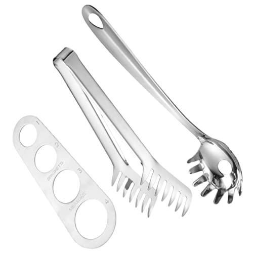PartyKindom 1 Satz Spaghetti Messwerkzeug Set Teiliges Set mit Spaghetti Ruler Nudelzange und Schöpflöffel Küchenutensil für Portionierung und Servieren von Nudeln PartyKindom 1 Satz Spaghetti Messwerkzeug Set Teiliges Set mit Spaghetti Ruler Nudelzange und Schöpflöffel Küchenutensil für Portionierung und Servieren von Nudeln von PartyKindom