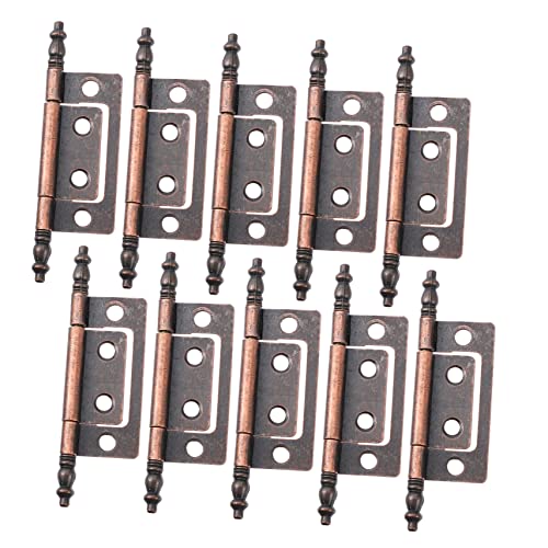 PartyKindom 1 Satz Teiliges Antike Scharniere für Schranktüren Möbel und Fenster Dekorative Türscharniere mit Krone Robust und Langlebig Rotbronze Finish von PartyKindom