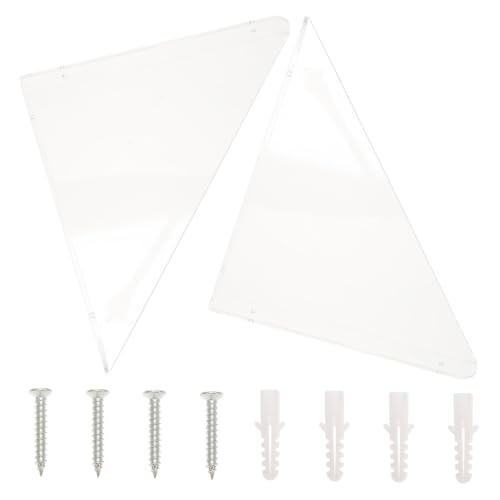 PartyKindom 1 Satz dreieckige Regale aus Acryl Bad Wandregal kleines Gestell wandmontierte Regale eckregal dreibeinstativ Bookshelf dekoringe für die Wand Acrylregale Transparent von PartyKindom