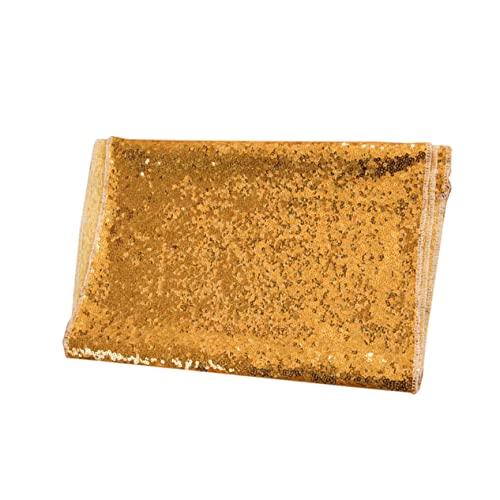 PartyKindom 1 Stück Glitzer-Tischdecke tischdecken obrus NA stół do salonu Gold tischdecke Party tischdecke F Pailletten Partyzubehör Heimische Tischdecke Polyester (Polyester) Golden von PartyKindom
