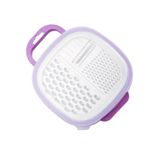PartyKindom 1 Stück Slicer der Drahtschneidvorrichtung Gemüse Käsereibe mit Behälter Kartoffelschneider Reiben Cutter Zester-Werkzeug multifunktionaler Aktenvernichter Violett Zufällige Farbe von PartyKindom