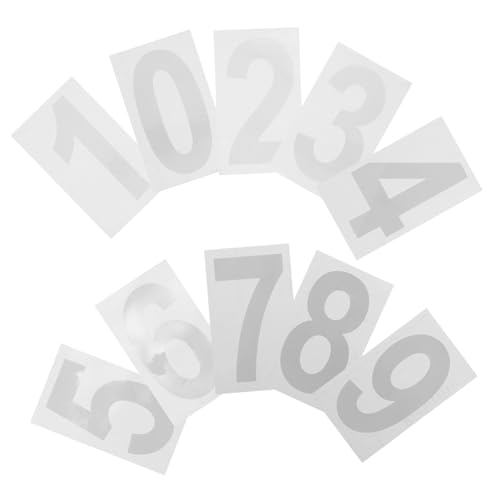 PartyKindom 10 Blatt Reflektierende Hausnummer Aufkleber Weiß Selbstklebend UV Beständig Für Briefkasten Mülltonnen Außenbereich Modern DIY PartyKindom 10 Blatt Reflektierende Hausnummer Aufkleber Weiß Selbstklebend UV Beständig Für Briefkasten Mülltonnen Außenbereich Modern DIY von PartyKindom