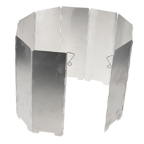 PartyKindom 10 Blatt Teiliges Faltbares Windschutz Campingkocher Leichter Tragbarer Anti wind Schutz Kompatibel mit Outdoor gaskochern für Picknick Wandern und Camping PartyKindom 10 Blatt Teiliges Faltbares Windschutz Campingkocher Leichter Tragbarer Anti wind Schutz Kompatibel mit Outdoor gaskochern für Picknick Wandern und Camping von PartyKindom