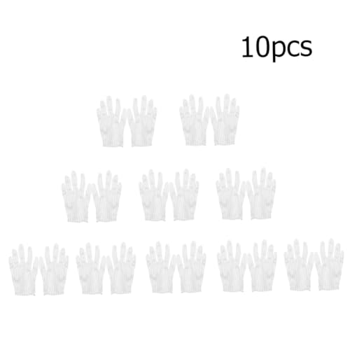 PartyKindom 10 Paare Weiße Antistatische Arbeitshandschuhe Leichtes Material Schutzhandschuhe mit Vollfinger Design für Werkstatt Labor und Montage Einheitsgröße PartyKindom 10 Paare Weiße Antistatische Arbeitshandschuhe Leichtes Material Schutzhandschuhe mit Vollfinger Design für Werkstatt Labor und Montage Einheitsgröße von PartyKindom