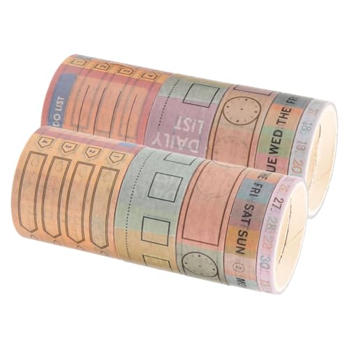 PartyKindom 10 Rollen Kalender Washi Tape Beschreibbares DIY Planer Klebeband mit Buntem Kalender Monatsdesign Kreatives Papierklebeband für Scrapbooking Bastel Dekorationsprojekte Zufällige von PartyKindom