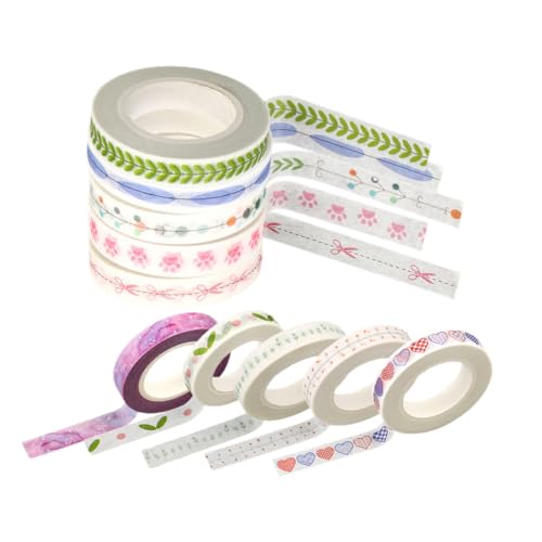 PartyKindom 10 Rollen Washi Tape Buntes Scrapbook Klebeband DIY Bastelband Dekoratives Abdeckband Leicht Handlich für Planer Tagebuch Geschenkverpackung Einfallsreich Gestalten PartyKindom 10 Rollen Washi Tape Buntes Scrapbook Klebeband DIY Bastelband Dekoratives Abdeckband Leicht Handlich für Planer Tagebuch Geschenkverpackung Einfallsreich Gestalten von PartyKindom