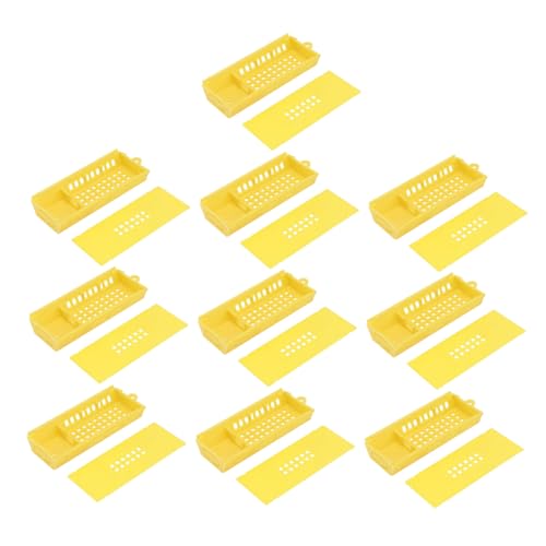 PartyKindom 10 Stück Teiliges Bienenkäfig aus Langlebigem Material Imkereizubehör für Sichere Königinnenhaltung Einfach zu Bedienen Schonend für Bienen für Imker und Bienenzucht von PartyKindom