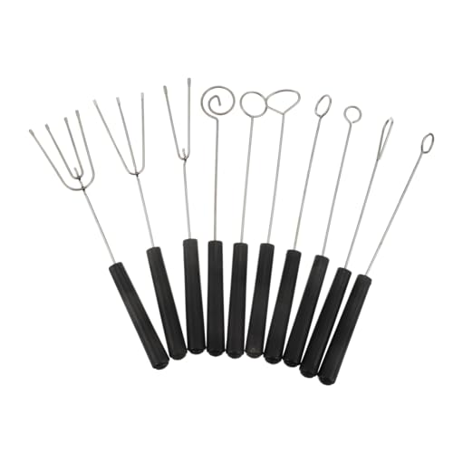 PartyKindom 10 Stück Teiliges Edelstahl Schokoladen Dip Gabel Robustes DIY Backzubehör für Pralinen Kuchen und Süßigkeiten Multifunktional für Hand Dekoration und Konditorei Anwendungen von PartyKindom