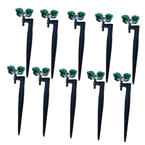 PartyKindom 10 Stück Teiliges Garten Sprinkler mit Rotation Sprühradius Wassersprenger Erdspieß Einfache Installation Kompatibel mit Schlauch für Rasenbewässerung PartyKindom 10 Stück Teiliges Garten Sprinkler mit Rotation Sprühradius Wassersprenger Erdspieß Einfache Installation Kompatibel mit Schlauch für Rasenbewässerung von PartyKindom