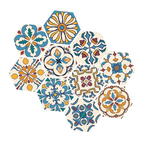 PartyKindom 10 Stück Teiliges Hexagon Fliesen Antirutsch Boden Sticker Selbstklebend Material rutschfeste Bad Küchenboden Dekoration Wasserbeständig Langlebig für Badezimmer und Wohnzimmer PartyKindom 10 Stück Teiliges Hexagon Fliesen Antirutsch Boden Sticker Selbstklebend Material rutschfeste Bad Küchenboden Dekoration Wasserbeständig Langlebig für Badezimmer und Wohnzimmer von PartyKindom