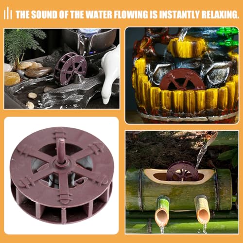 PartyKindom 10 Stück Teiliges Kleines Wasserrad aus Stabilem Kunststoff für Gartenbrunnen Außen Dekoratives DIY Wasserrad zubehör für Wasserfall szenenlayout Langlebig und Elegant für Teich von PartyKindom