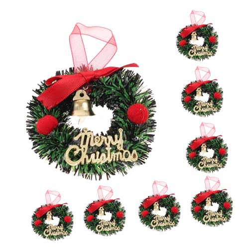 PartyKindom 10 Stück Teiliges Mini Weihnachtskranz Dekorativer Miniatur Weihnachtsanhänger Langlebig und für Weihnachtsbaum und Partydeko Kreatives für Miniaturhäuser und Festliche PartyKindom 10 Stück Teiliges Mini Weihnachtskranz Dekorativer Miniatur Weihnachtsanhänger Langlebig und für Weihnachtsbaum und Partydeko Kreatives für Miniaturhäuser und Festliche von PartyKindom