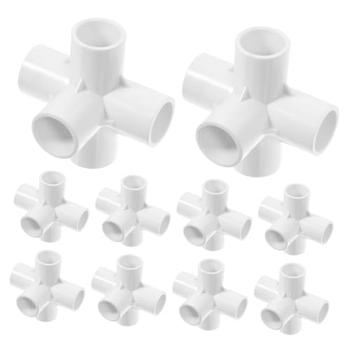 PartyKindom 10 Stück Teiliges PVC Fitting Verbinder Winkelverbinder aus Korrosionsbeständigem für Gewächshaus Möbelbau Bewässerung und DIY Regalbau von PartyKindom