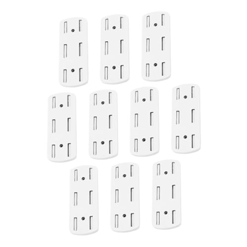 PartyKindom 10 Stück Teiliges Selbstklebendes Power Strip Halter Wandmontierbarer ohne Bohren Vielseitiger Kabelhalter für Steckdosenleisten Wlan Router und Platzsparend Weiß von PartyKindom