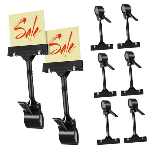PartyKindom 10 Stück Teiliges Verstellbares Schild display clip Multifunktionale Werbeclip Halterung Drehbar Geeignet für Regale Rohre Schilder für Supermärkte und Büros von PartyKindom