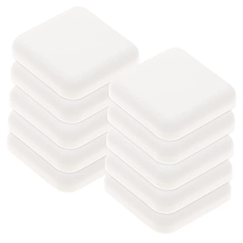 PartyKindom 10 Stück Türstopper aus Silikon Wandpuffer für Türschutz Selbstklebend Schallgedämpft für Türknäufe und Wandschutz Quadratischem Weiß von PartyKindom