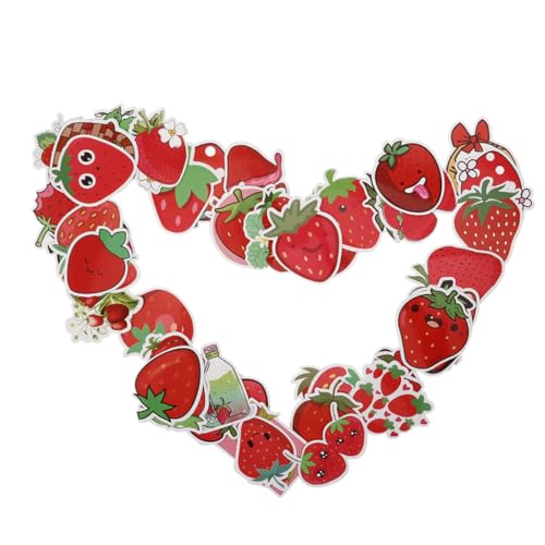 PartyKindom 100 Stück Erdbeeraufkleber für Kinder Süße Selbstgemacht Belohnungsaufkleber für Laptops Wasserflaschen Notizbücher und Klassenzimmer PartyKindom 100 Stück Erdbeeraufkleber für Kinder Süße Selbstgemacht Belohnungsaufkleber für Laptops Wasserflaschen Notizbücher und Klassenzimmer von PartyKindom