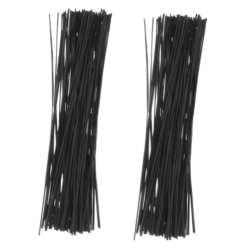 PartyKindom 1000 Stück Beschichteter Eisendraht Gartendraht Wiederverwendbar Flexibel für Pflanzenbindung Blumenbindedraht DIY Befestigungsband Schwarz von PartyKindom
