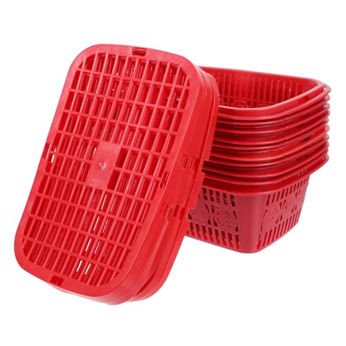 PartyKindom 10pcs Plastik Berry Körbe Berry Boxes Erdbeerkorb Mit Deckelbeerenbehälter Für Bauernmarkt Party Weihnachts -lebensmittelgeschäfte 1 Kg Rot PartyKindom 10pcs Plastik Berry Körbe Berry Boxes Erdbeerkorb Mit Deckelbeerenbehälter Für Bauernmarkt Party Weihnachts -lebensmittelgeschäfte 1 Kg Rot von PartyKindom