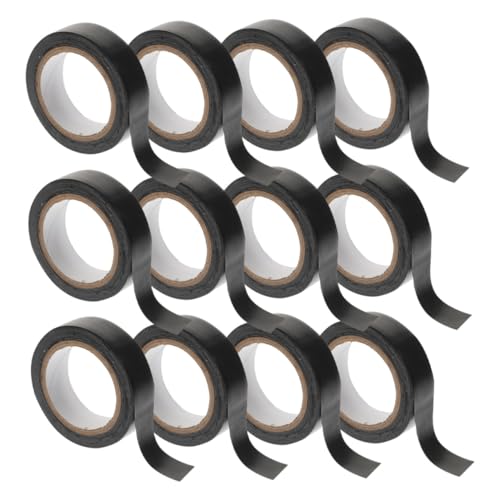 PartyKindom 12 Rollen Elektrisches Isolierband PVC Isolierklebeband Elektrikerband Schwarz Verschleißfest Für Innen Außen Zuverlässige Kabelisolierung DIY und Profi Nutzung PartyKindom 12 Rollen Elektrisches Isolierband PVC Isolierklebeband Elektrikerband Schwarz Verschleißfest Für Innen Außen Zuverlässige Kabelisolierung DIY und Profi Nutzung von PartyKindom