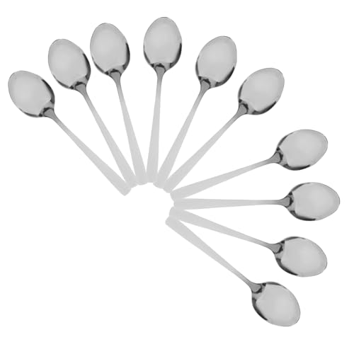 PartyKindom 12 Stück Teiliges Edelstahl Besteckset mit Großen Robusten Esslöffeln Komfortablem Griff Spülmaschinenfest für Haushalt und Restaurantgebrauch von PartyKindom