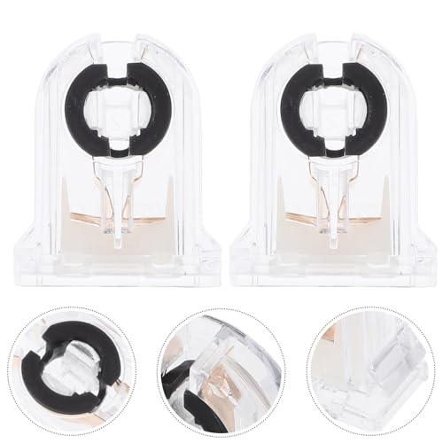 PartyKindom 12 Stück Teiliges LED Lampenfassung Transparenter nicht Gebrückter Lampensockel aus Kunststoff Langlebig Installieren Kompatibel mit Alten Leuchtstoffröhren Stabile Halterung von PartyKindom